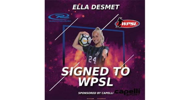 Ella DeSmet signed to Quad Cities Rush WPSL Team