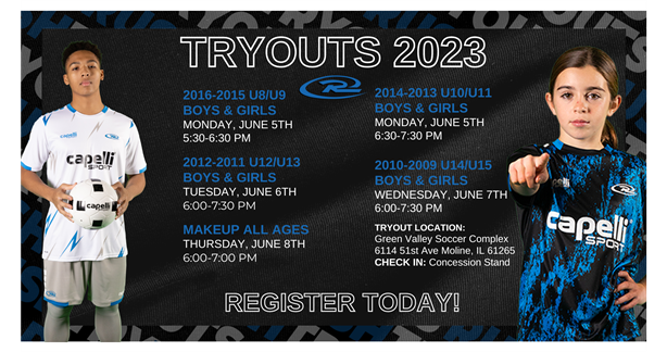 2023-2024 Tryout Registration is OPEN!